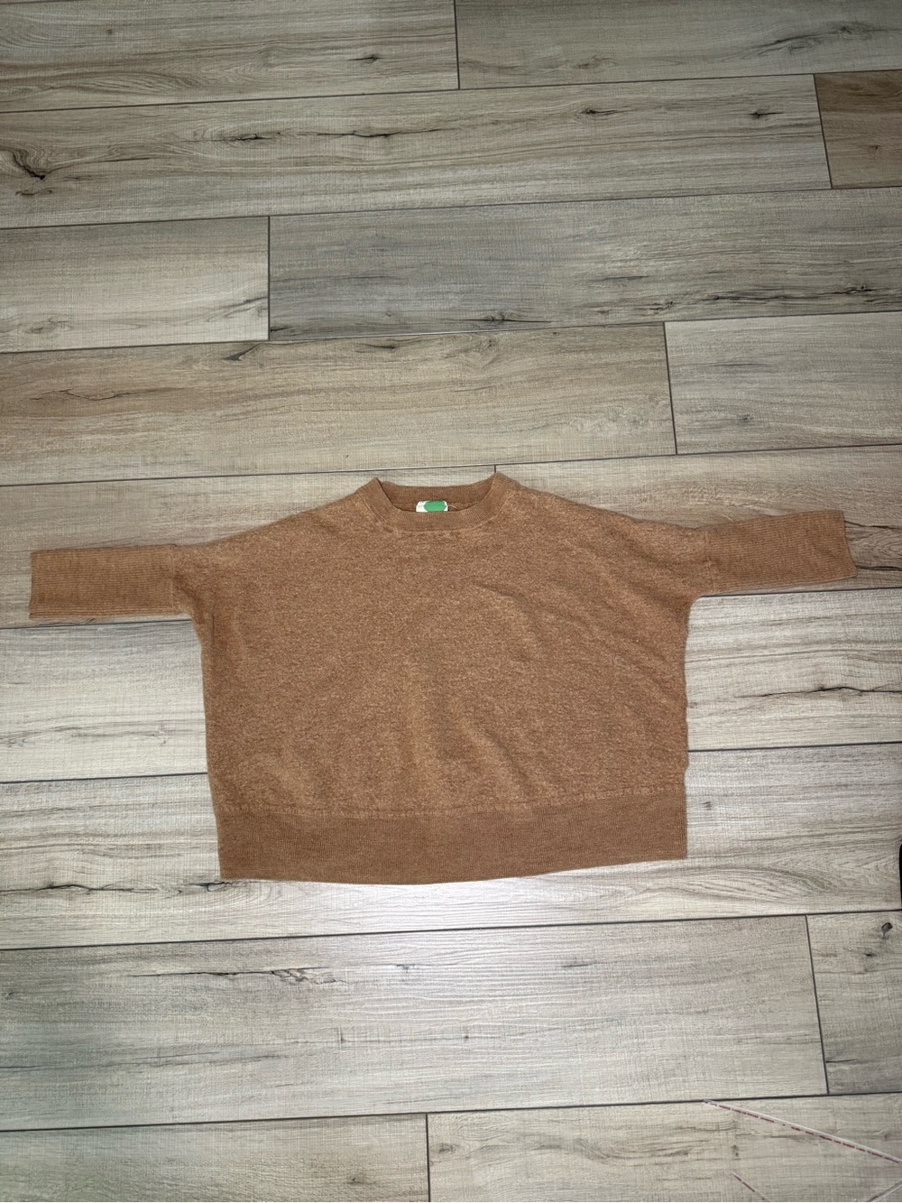 Anthropologie Brown Wool Mohair Oversized Sweater Dolman Sleeve Boho